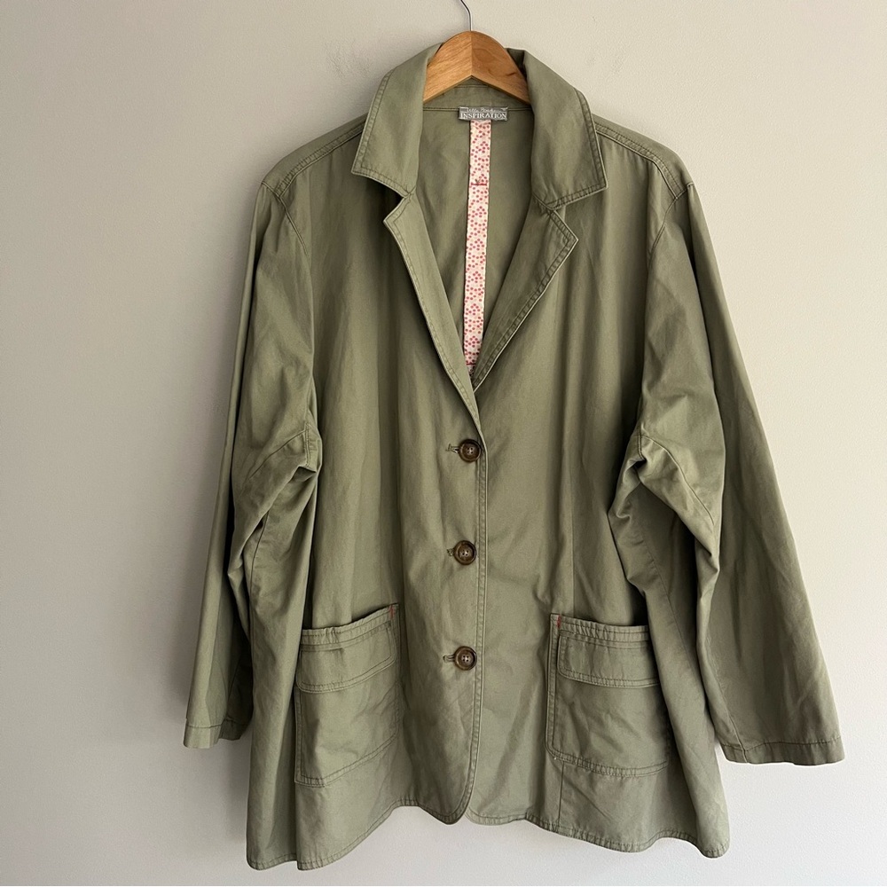 Ulla Popken Light Green Utility Jacket